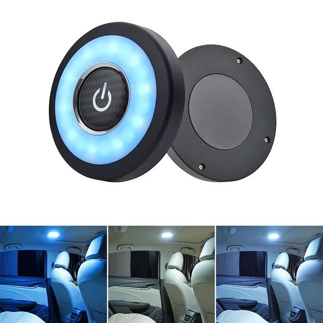 Car reading light Night reading light USB charging magnetic Dome light Touch wireless LED decorative light Car interior light Iceblue White 1pcs