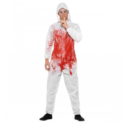 Smiffys Unisex Adult Bloody Forensic Overalls Costume Set