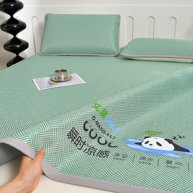 600D Carbon Light Fibres Summer Mat for Bed Soft Comfortable Ice Silk Cooling Mat Can Naked Sleeping Cool Bed Pad Cooling Mat