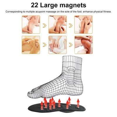 1/2 Paar magnetische Akupressur-Einlegesohlen für Frauen, Schuheinlagen zur Unterstützung des Fußgewölbes mit 22 Magneten, atmungsaktives Fersenkissen, wirksame magnetische Schuheinlagen
