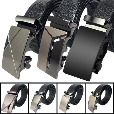 Herrengürtel mit automatischer Schnalle, kratzfester Mikrofasergürtel