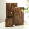 Creative Walnut Earrings Display Holder Retro Luxury Design Solid Wood Jewelry Showcase Stand Live Shooting Props Jewelry Art Display Background Board