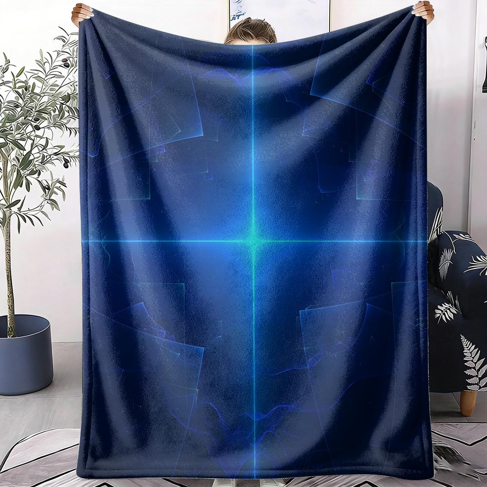 Bright Star in Dark Space Throw Soft Flannel AC Blanket Lightweight Summer Nap Throw Cozy  Blanket for Sofa Bed Travel Home