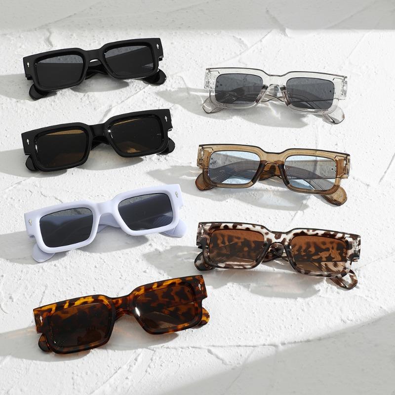 New Square Sunglasses Men Rectangle Designer Small Sun Glasses Male Retro Black Lens Driving Fishing Eyewear Uv400 Glasses