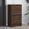 VidaXL Shoe Cabinet 2 Drop-Down Drawers Brown Oak 3214391