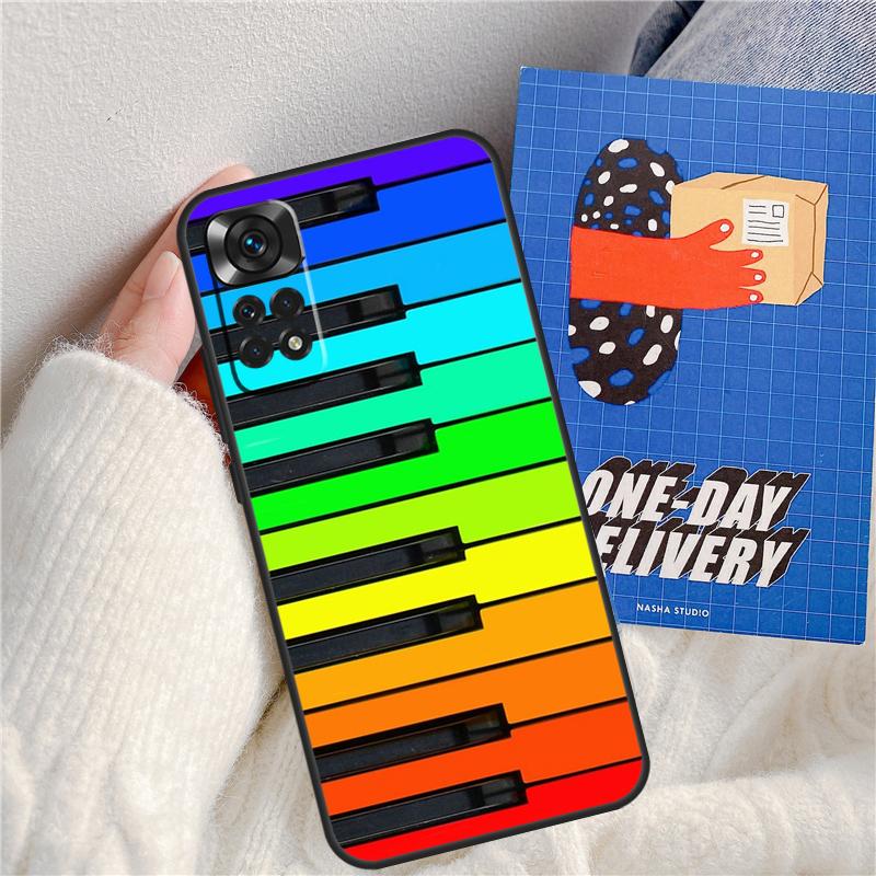 Piano Keys Musical Funda For Xiaomi Redmi Note 13 Pro 14 9 10 11 12 9S 10S 11S 12S Redmi 13C 10C 12C 14C Case