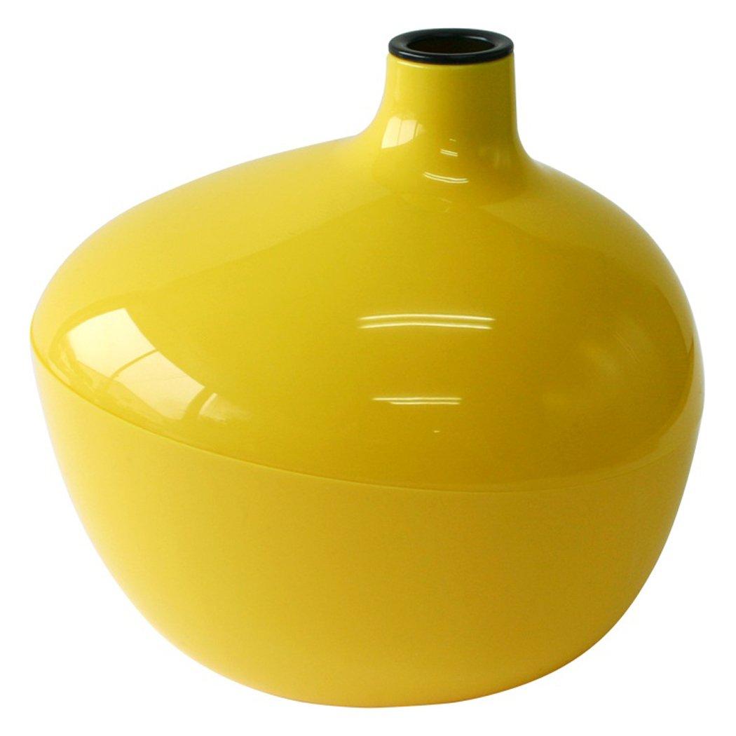 

sceltevie VERTU DE VASE Small Storage with Flower Vase, Yellow, 227755, Made in Japan by Yawata Kasei