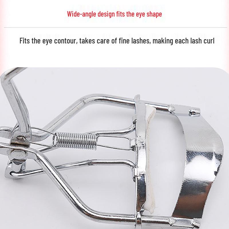 Wide-Angle Eyelash Curler & Tweezers - for Curling False Eyelashes and Natural Brows
