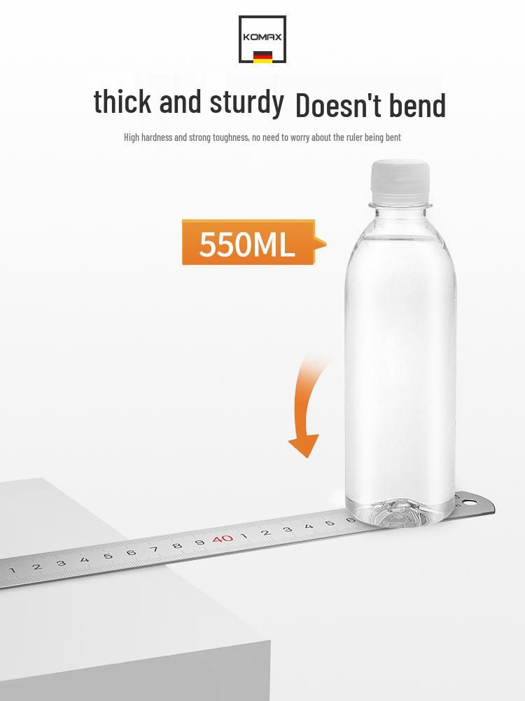 30cm Thickened Stainless Steel Ruler - High Precision 50cm Scale