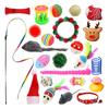 Cat Advent Calendar 2024 Christmas Blind Box, 24 Days Countdown Surprise Cat Toy Gift Set, Interactive Pet Toys for Kitten Holiday Present
