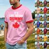 Top casual moda da uomo con stampa Lago ONTARIO, girocollo, elasticizzato, manica corta (, TRUE NORTH GRANDE, EST. 1615)