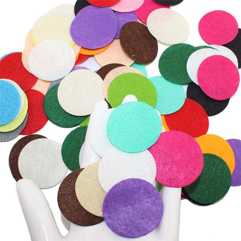 100pcs 30mm Mix Color Padded Felt Round Shape Craft/ DIY Appliques Clothing Decoration Scrapbook DIY