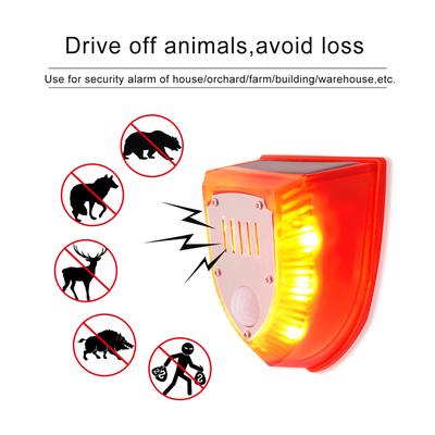 Solar Strobe Light with PIR Motion Sensor Alarm Timed Human Body Induction Infrared Alarm Light
