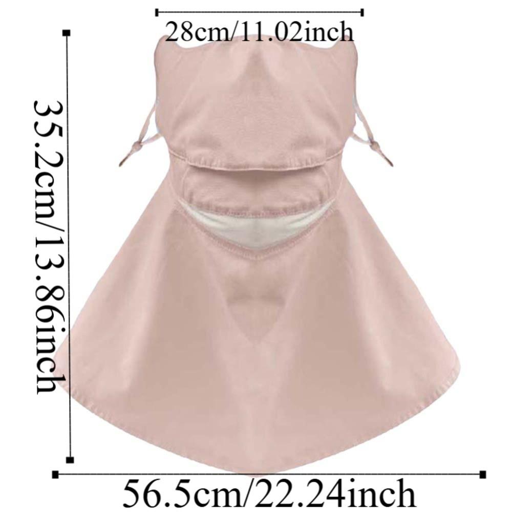 Ice Silk Sunscreen Mask with Shawl Elastic Thin Face Sun Protection Solid Color Neck Protection Breathable Sunshade Mask Travel