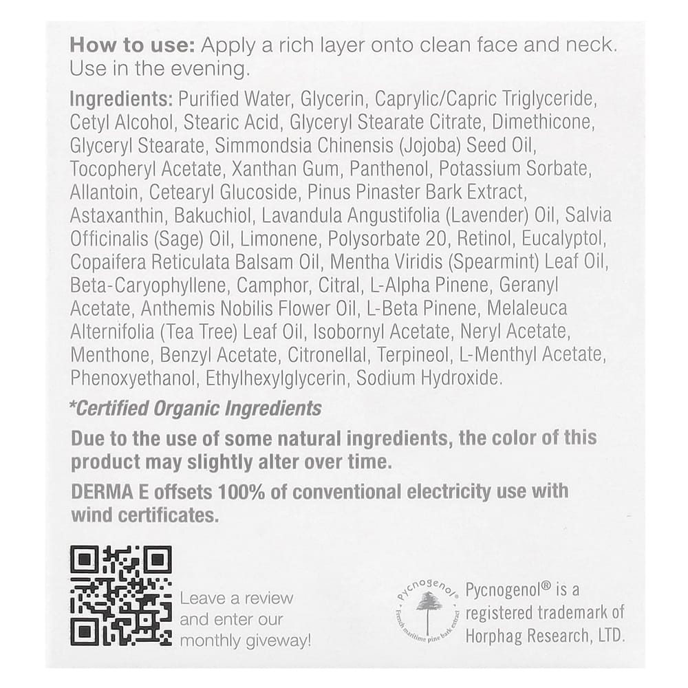 Derma E Anti-Aging Regenerative Night Cream 56g (2oz)