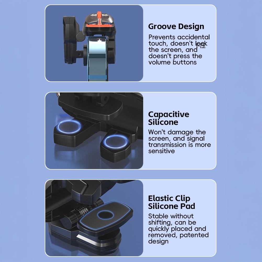 1 pár herních spouští 4/6 prstů Automatická tlačítka rychlé střelby Ovládací gripy pro PUBG Herní příslušenství pro telefon