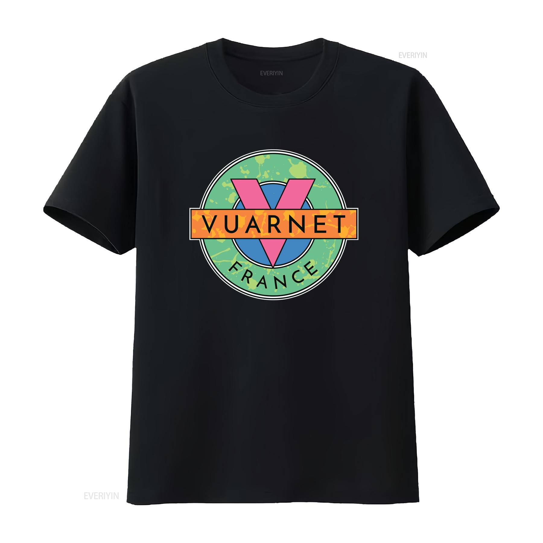 

Vuarnet France Mens Navy Blue Colorful Logo Print T Shirt Size S 3XL vintage Washed Slightly Top For Everyday Wear homme Soft 4XL
