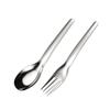 316 stainless steel fork and spoon thin gift tableware Chinese style kindergarten children flat bottom spoon household housewarming