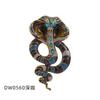 Snake Zodiac Brooch Jewelry Suit Coat Pin Alloy Jewelry High-End Niche Suit Accessories Corsage