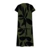 Fashion Women's Summer V-Neck Short Sleeve Floral Print Beach Dress