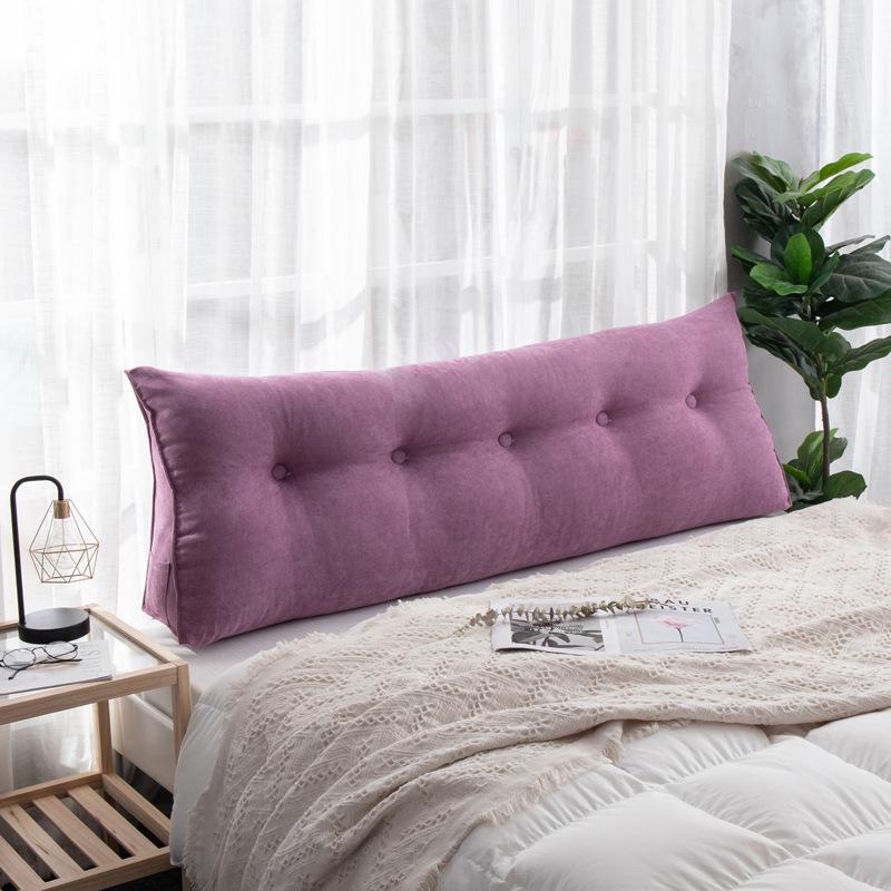 Korean Velvet Nordic Triangle Headboard Cushion: Removable, Washable, Tatami Soft Pack, Lumbar Support, Large Backrest Pillow