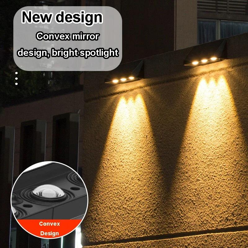 Solar Wall Light Outdoor Porch Lights Illumination Waterproof LED Lamp Bulb Automatic Lighting At Night for Garden Yard Balcony