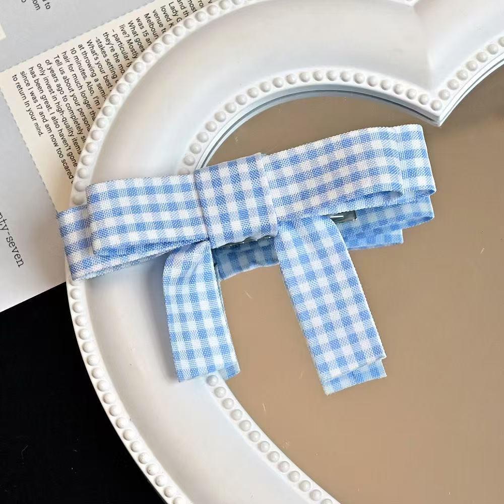 Gentle White Lace Bow Duckbill Clip for Bangs & Ponytails