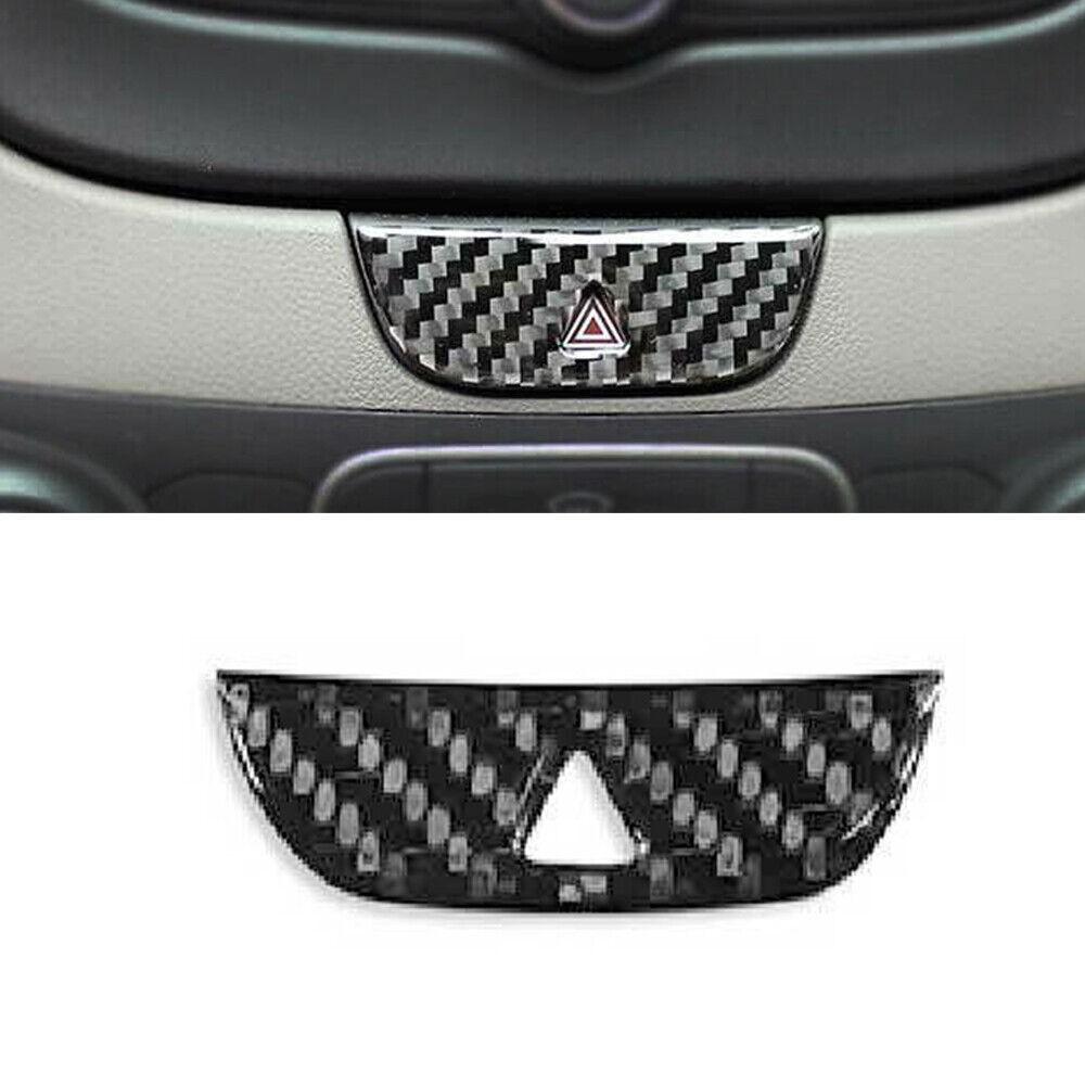 For Chevrolet Malibu 2016-21 Real Carbon Fiber Mergency Light Button Cover Trim