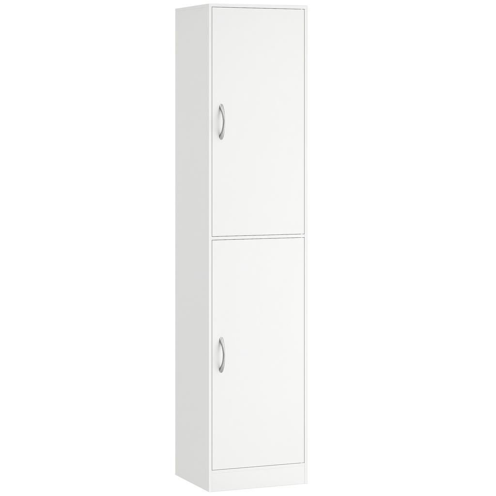 180 cm Tall Bookshelf, Modern 5-Tier Shelf with Adjustable Shelves, Freestanding Storage Cabinet, White