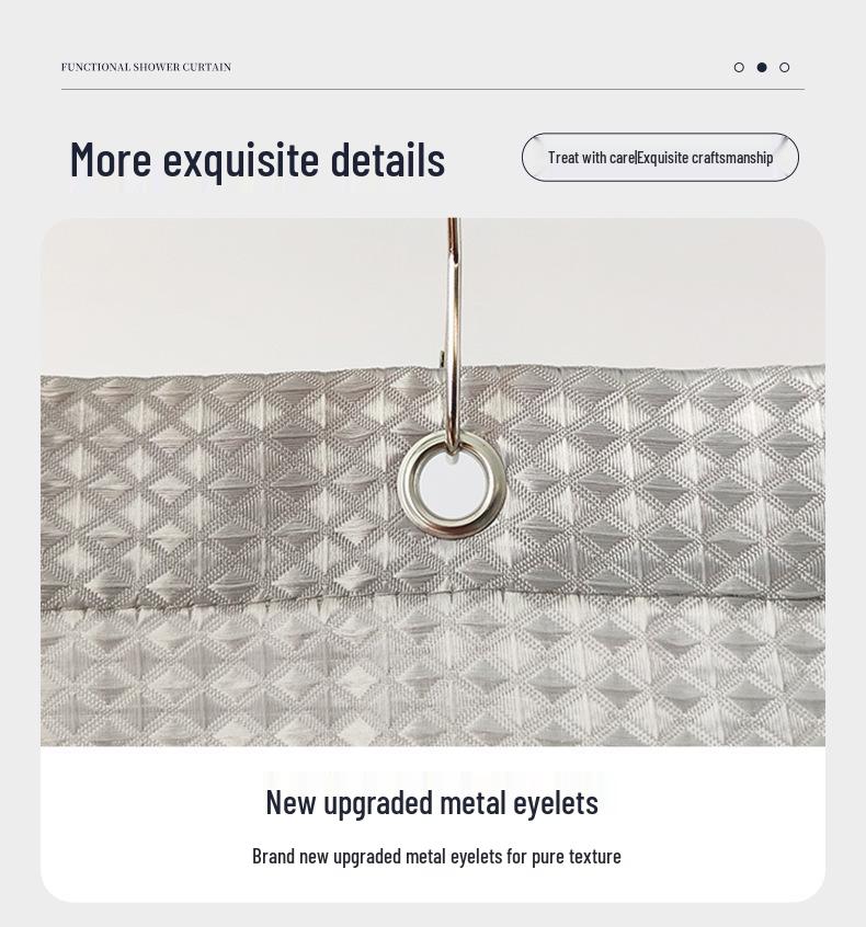 European and American Diamond Waffle Waterproof Mildew-Proof Shower Curtain for Bathroom or Toilet Door
