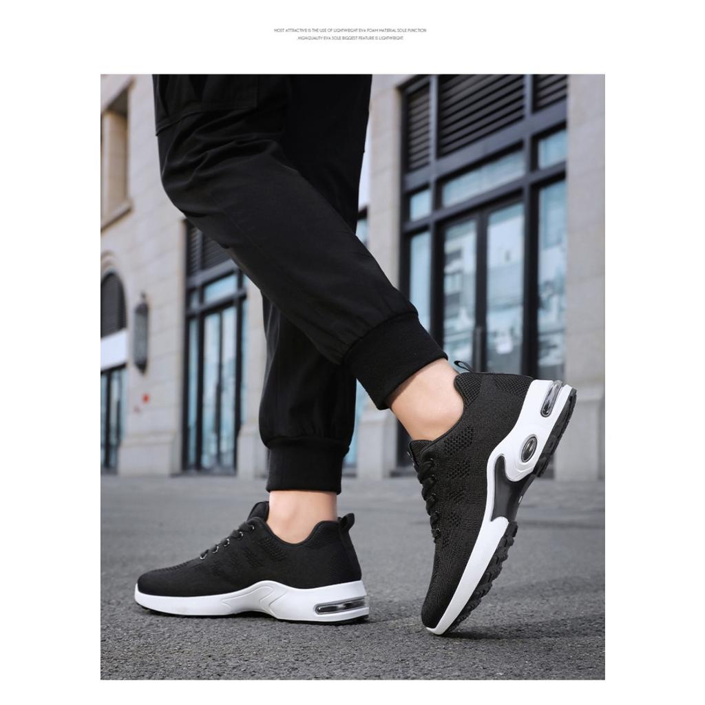 Men's Sports Shoes, Fly Woven Shoes, Lace Up Lightweight Running Shoes