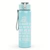 1PC Faint light blank manuscript print 750ml colorful plastic sports water bottle leakproof pop up lid with straw for outdoor work home use