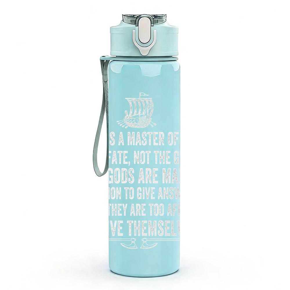 1PC Faint light blank manuscript print 750ml colorful plastic sports water bottle leakproof pop up lid with straw for outdoor work home use