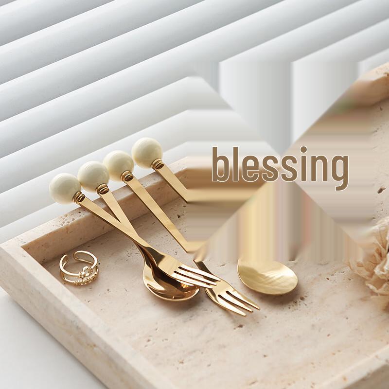 Zhi Shi Macaron Ceramic Handle Fruit Forks
