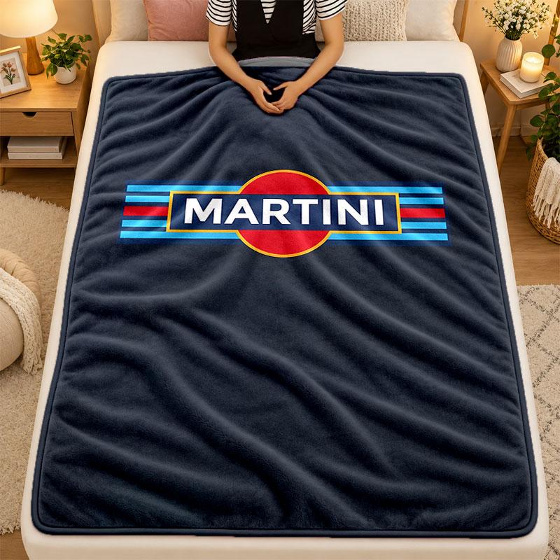 Flannel BlanketMartini Racing Warm Soft Throw Blanket for Indoor Sofa Bed Living Room Use