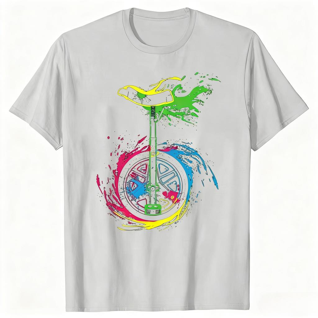 Funny Electric Unicycle Graphic T-shirts Men Women's Fashion Casual Tshirt 100% Cotton Loose Oversized T Shirt