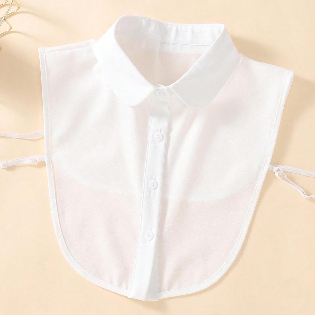 Women's Chiffon Half-Shirt Decorative Collar for Professional or Casual Wear
