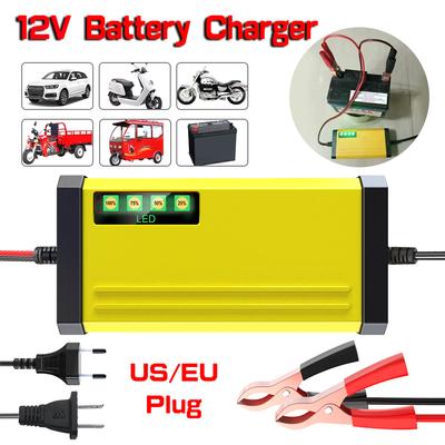 Autobatterieladegerät Nass Trocken Blei Säure Batterie Moto LKW Batterieladegerät LED Anzeige 220V Strom Impuls Reparatur Ladegerät 12V 2A
