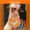 Jinnew Plush Unique Bear Keychain Fuzzy Design Great For Accessories And Ideas Gift