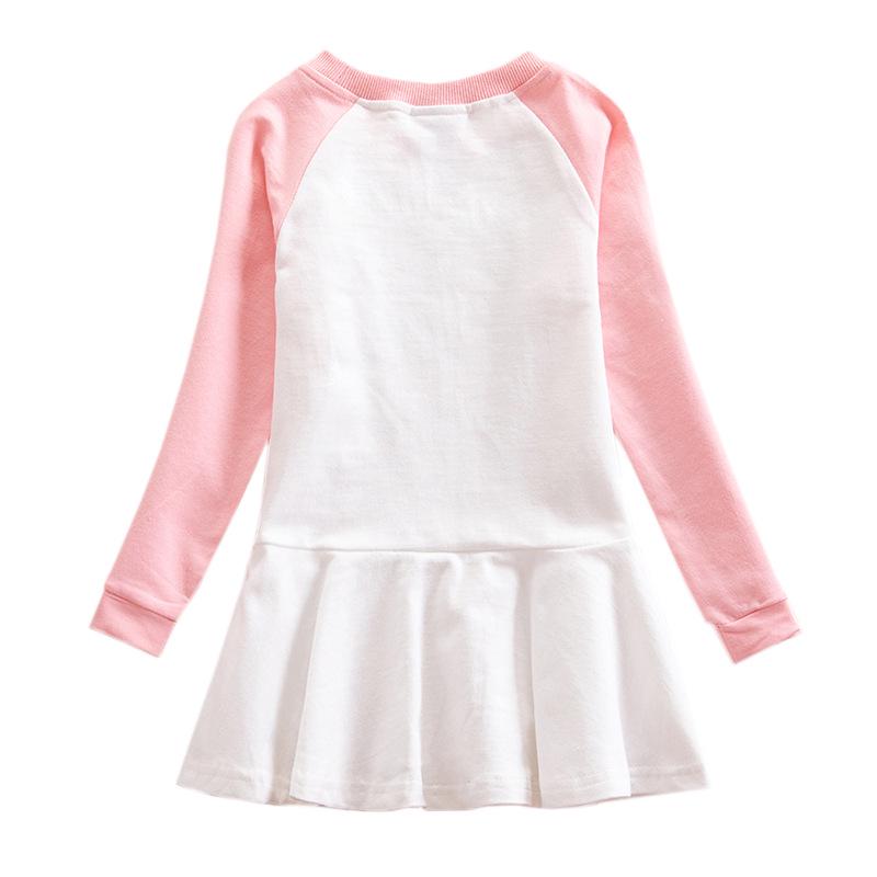 Korean Style Girls' Cartoon Long Sleeve Princess Dress - Mesh Skirt (Spring & Autumn 2026)
