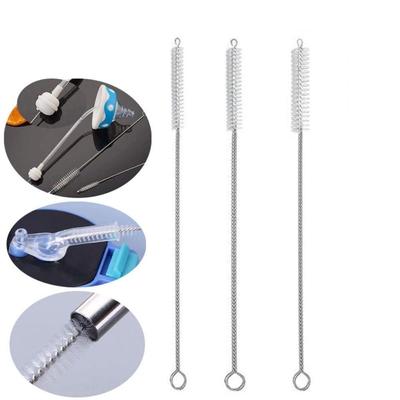 1Pcs Stainless Soft Hair Suction Glass Tube Cleaner Brushes Tools Fish Tank Straw Bottle Cleaning Brush