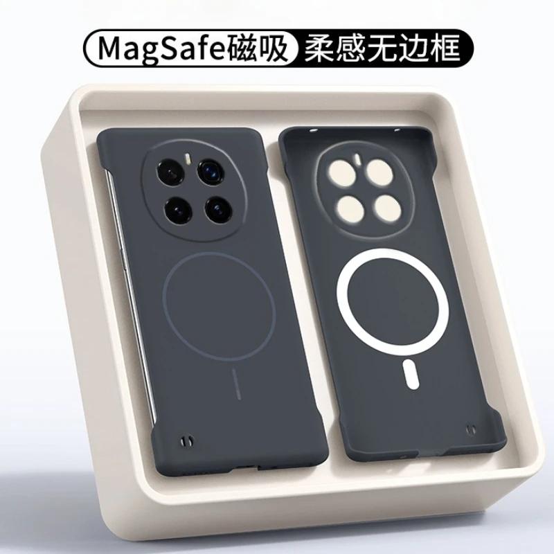 

Ultra-thin Skin Feel Magnetic Bezel-less Case for Honor Magic 6 6Pro 7 7Pro 5G Plain For Magsafe Wireless Charging Back Cover Honor Magic6