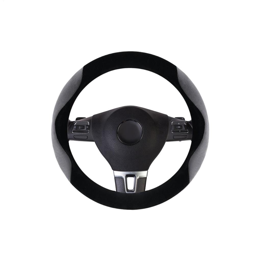 38cm Soft Car Steering Wheel Cover Milk Velvet Stain-Resistant Car Steering Wheel Cover Anti-Slip Car Steering Wheel Warm Cover