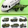 Storage Passenger Plane Kids Air Freighter Toy Simulation Track Inertia for Kids Early Education - Green_6 Vehicles Green_6 Vehicles