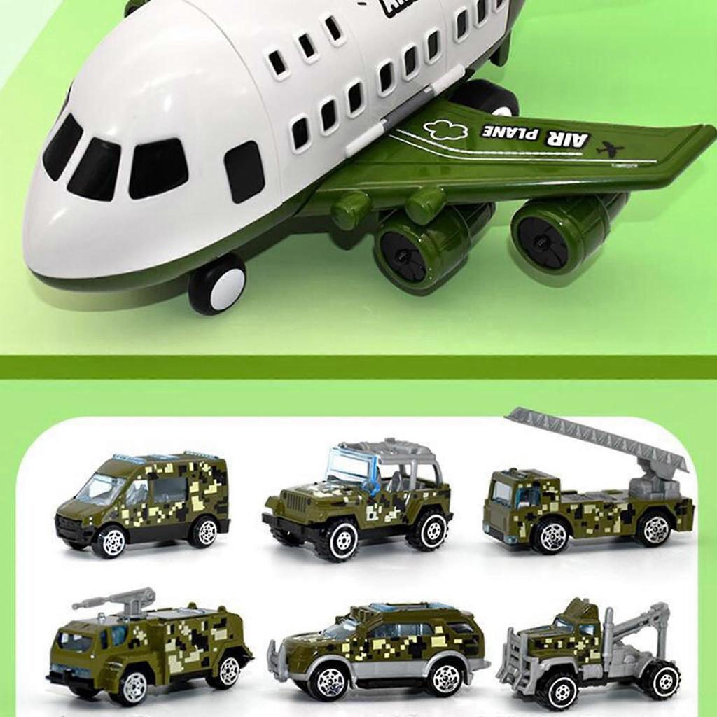 Storage Passenger Plane Kids Air Freighter Toy Simulation Track Inertia for Kids Early Education - Green_6 Vehicles Green_6 Vehicles