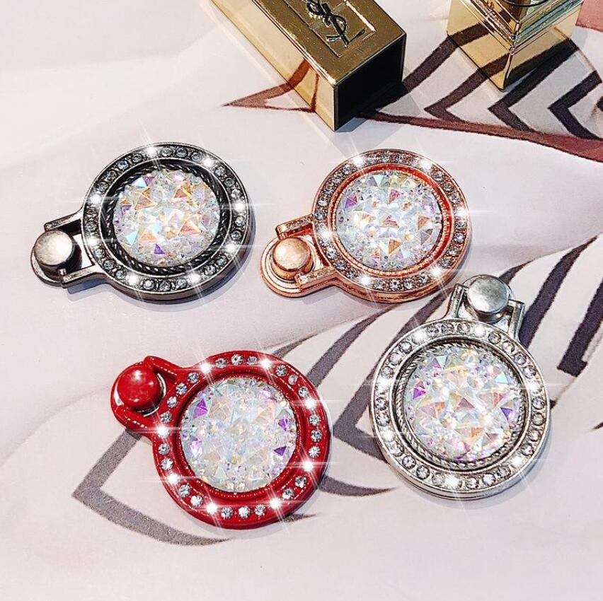 Mobile Phone Holder Mount Metal Phone Holder Glisten 360 Finger Ring Bracket Gemstone Stand