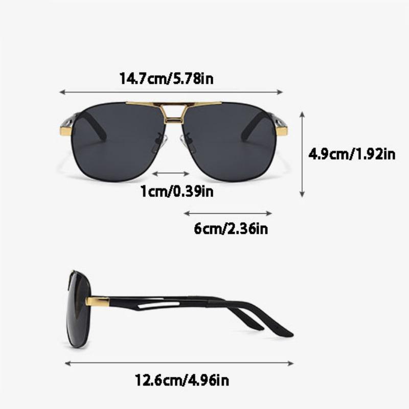 Ikke-polariserte Toppkvalitets Polariserte Solbriller Menn Kvinner Vintage Rektangulære Nyanser Antirefleks Kjørebriller