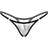 Womens Shiny Low Rise Micro Thong Elastic Waistband G String Underwear Bikini Swimwear