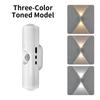 Motion Sensor Double-head LED Night Light 3colors RGB Rechargeable Magnetic Wall Lamp Mood Ambient Light Cabinet Hallway Stair