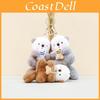Schattig Schattig Bever Pluche Speelgoed Sleutelhanger Hanglabel Poppetje Zacht Pp Katoen Accessoire